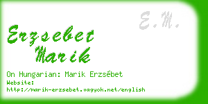 erzsebet marik business card