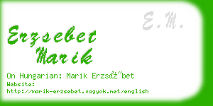 erzsebet marik business card